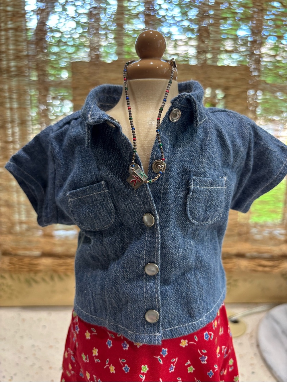 VTG American Girl Today Pleasant Company Denim Jacket Floral Skirt Accessories - Picture 5 of 14